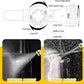 Dog Wash Hose Attachment, 10-in-1 Spray Mode Pet Shower Soap Sprayer with Grooming Comb Rubber Brush, Hose Nozzle with 100cc Soap Dispenser, for Watering, Car Wash, Dog and Horse Showering (Yellow)