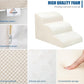 Dog Stairs for Small Dogs - High Density Foam Pet Steps, Extra Wide Dog Ramp with Non-Slip Bottom for High Beds, Couch and Sofa, Best for Dogs Injured, Older Doggy Cats