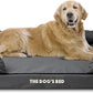 The Dog’s Bed XL Grey 43.5x34, Memory Foam, Pain Relief: Arthritis, Hip & Elbow Dysplasia, Post Surgery, Lameness, Supportive, Calming, Waterproof Washable Cover, Veterinary Approved