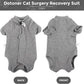 Dotoner Cat Surgery Recovery Suit for Female Male Anti-Licking Pet Surgical Pajamas Long Sleeve Prevent Shedding Cat Spay Recovery Suit&E Collar Alternative Bodysuit for Cats