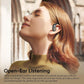 BUGANi Open Ear Headphones Wireless Earbuds,5.4 Bluetooth Headphones, IPX5 Waterproof Ear Buds for Running Workout Cycling Gift (White)