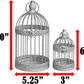 Vela Lanterns Bird Cage Decor Candle Holder Lantern Decorative Table Centerpiece Halloween Decorations, Black, Set of 4
