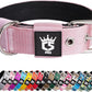 TSPRO Tactical Dog Collar 1.25 Inch Wide Thick Dog Collars with Heavy Duty Metal Buckle, Durable, Strong, Adjustable for Small Dogs (Pink S)