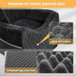 Dog Car Seat for Small/Medium Dogs, Memory Foam Dog Booster Seat, Travel Safety with Washable Removable Cover, Storage Pockets for Dogs up to 35 lbs(Black)