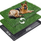 LOOBANI 47.6"x29.2" Extra Large Dog Grass Potty Tray - Dog Litter Box with 2-Pack Replacement Artificial Grass Puppy Training Pads - Potty Tray for Balcony Apartment Indoor Outdoor Use