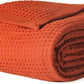 Salt Earth GOTS Certified 100% Organic Cotton Throw Blanket, 55"X60" Blankets & Throws for Bed, Throw Blanket for Couch,Modern & Cozy Blanket, All Season Waffle Blanket, Soft Blanket (Cinnamon Stick)