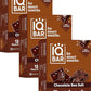 IQBAR Brain and Body Plant Protein Bars - Chocolate Sea Salt - 36-Count Low Carb - Gluten Free, High Fiber, Vegan Snacks - Low Sugar Meal Replacement