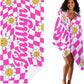JML Personalized Beach Towel with Name, Custom Flower Beach Towel, Customized Microfiber Pool Towel, Quick Dry & Absorbent Swim Towel for Adult,Anniversary, Birthday, Summer Holiday,Vacation