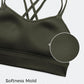 CRZ YOGA Softness Mold Womens Butterluxe Strappy Longline Sports Bra - Double Spaghetti Strap Workout Yoga Crop Top Athletic