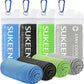 Sukeen 4Pack Cooling Towel (40"x12") for Neck and Face, Soft & Breathable Chilly Sports Towel, Quick-Drying Sweat Absorbing Cooling Neck Wraps with Cooling Tech. for Yoga, Sport, Running, Workout