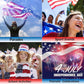Patriotic Red White and Blue Glitter Stick, 4th of July Outfits for Body & Hair, Women Kids Fourth of July Accessories, Face Hair Glitter for Independence Day, Memorial Day, Veterans Day