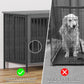 EasyCom 78 Inch Dog Cage Furniture for 2 Pets with Divider, XXL Wooden Double Dog Crate Furniture TV Stand for Mideum and Large Breed, Durable and Sturdy