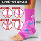 Sleeve Stars Ankle Brace for Women & Men, Ankle Wrap for Sprained Ankle, Compression Sleeve for Plantar Fasciitis Relief, Easy Customizable Support: w/Removable Strap (Single/L:12"-13"/Hot Pink)