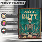 Skeleton Decor Tin Sign Retro Funny Skeleton Metal Sign for Bedroom Cafe Home Coffee Kitchen Bathroom Funny Wall Decor Art 12 * 16inch