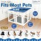 Clear Dog Playpen Indoor, Effectively Relieves Pet Anxiety, Suitable for Most Dogs, White