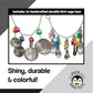 1970 Pk2 Pot and Spoon Delight Features Shiny pots and Spoons with Acrylic Rings and Pacifiers, Handcrafted for African Greys Amazons Macaws