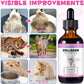 Collagen for Cats, Daily Liquid Collagen Drops for Cats with Allergies, Biotin, Vitamin C and Hyaluronic Acid, Improves Mobility Skin and Coat Health, Itch Relief for Cat, Salmon Flavor, 60ML