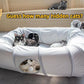 XxingSheep 4 Ways Shuttled XL Cat Tunnel Bed for Indoor Cats Peekaboo Cat Cave Donut with Cool Mat