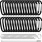 30PCS Aluminum Carabiner Clips, 2" D Shape Spring Snap Hooks Carabiner with 30PCS Keyring Keychain Hook