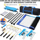 Badminton & Volleyball Combo Set 32 ft with Net, Anti-Sagging Design, 4 Badminton Rackets, 3 Birdies and PU Volleyball for Backyard Lawn Beach