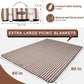 Striped Picnic Blanket Waterproof & Sand Proof, 5-Layer Beach Blanket Portable with Carry Strap, Extra Large Foldable Picnic Rug Machine Washable for Camping Party,Wet Grass,Kids Playground