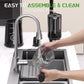 Cold Press Juicer, Slow Masticating Juicer Machines with 5" Feeding Chute Fit Whole Fruits&Vegetables, Stainless Steel Slow Masticating Juicer Easy to Clean, 99.6% Juice Purity, 1.5L Capacity-Black.