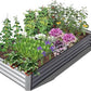 Domi Galvanized Raised Garden Bed, 6x3x1Ft Thickening Metal Planter Box for Vegetables Bottomless for Backyard Outdoor, 1" Deep w/ 128 Gallon Capacity - Silvery