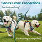 Eagloo Dog Harness for Large Dogs, Easy Wearing with 3 Buckles, Adjustable No Pull Pet Harness with 2 Rings for Walking, No Chock Reflective Soft Padded Vest with Control Handle, Red & Teal, XL