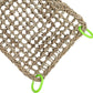 16 x 12 Inches Bird Seagrass Mat, Natural Seagrass Woven Net, Bird Hammock Mat with Hooks, Bird Cage Accessories, Climbing Rope Ladder Chew Toys for Cockatiel Hamster Guinea Pig Rats Hamster Parakeet