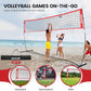 Volleyball Net, 12FT Portable Volleyball Net for Backyard, Freestanding Volley Ball Set Height Adjustable with Carry Bag, Volley Ball Practice Nets Training Equipment for Indoor and Outdoor