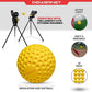 PowerNet Launch F-lite Softball & Baseball Pitching Machine, Dimpled Practice Balls, Bucket of Baseballs, Coaching Bucket Bundle for Pitching Machine, Baseball Training Equipment