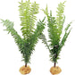 JIHAQUA Fake Fern Plants, Reptile Plastic Terrarium Decor, Reptiles Amphibians Tank Accessories for Crested Gecko Leopard Lizard Chameleon