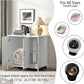 Cat Litter Robot Enclosure,for Placing Litter Robot 3/4,Power Outlet and Dog-Proof Shelf for Litter Robot Cabinet,Litter Collector for Automatic Litter Box Enclosure,Cloud White