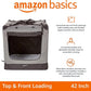 Amazon Basics Folding Portable Soft Pet Dog Crate Carrier Kennel, 42 x 31 x 31 inches, Grey