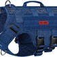 OneTigris No Pull Tactical Dog Harness for Small Medium Dogs, Mesh Design Service Dog Vest Breathable Military Dogs Molle Vests with Handles, Harness for Walking Hiking Training (Blue, M)