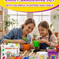 PAITIN Paint & Plant Garden Pot Craft Kit - 4 Inch Plant Pots, Kids Gardening Tools, Labels, Paints, Brushes, Gem & Eye Stickers - Perfect Spring Crafts Gifts for Women & Kids