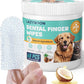 LAZYNOON Dog Teeth Cleaning Wipes - Dog Dental Wipes, Pet Dental Finger Wipes for Dogs & Cats Teeth with Brushing Beads, Removes Plaque and Tartar Buildup, Freshens Breath, 60 Count