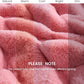 Cozy Bliss Faux Fur Throw Blanket for Couch, Cozy Warm Plush Striped Blanket for Sofa Bedroom Living Room, Pink