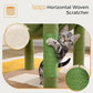 72” Cat Tree for Large Cats Big Cat Tower with Enlarged Hammock 21.6x17.7” Spacious Cats Condo House and Roomy Top Bed and Multiple Scratch Posts for Indoor Adult Cats (Green, XLarge-72)