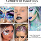 MAEPEOR Chunky Face Body Glitter Gel 19 Colors Mermaid Sequins Holographic Body Glitter Gel Long-Lasting Festival Makeup Glitter Paint for Face Body Hair Nails (30g, 03 Pink)