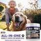 Hip and Joint Supplement Dogs with Glucosamine for Dogs + Chondroitin, Turmeric, Hyaluronic Acid, MSM, Salmon Oil, Collagen, Vitamin C, Omega 3 Senior Dog Supplements Beef Flavor - 1Pack