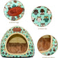 BWOGUE Guinea Pig Bed Warm Cave Beds Hamster House Large Hide-Out for Rabbit Guinea Pigs Bearded Dragon Rats Winter Warm Cage Nest,Green