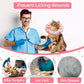 Cat Cone Soft Collar, Adjustable Cat Recovery Collar for Small Medium Large Cats, Cute Donut E Collar After Surgery, Anti-Lick Wound Healing Elizabethan Collar for Kittens (Pink Heart, Large)