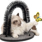 PetPrime Cat Arch Groomer Self Grooming Cat Back Scratcher Cat Brush Arch Massager Self Groomer Cat Scratcher Brush Upgraded Version With Interactive Butterfly For Indoor Cats