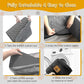 Dog Car Seat for Small/Medium Dogs, Memory Foam Dog Booster Seat, Travel Safety Per Car Seat with Washable Removable Cover, Storage Pockets, up to 35 lbs(BlackGray)