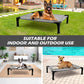 Heeyoo Elevated Dog Bed, Cooling Raised Pet Cot with Chew Proof Washable Breathable Mesh and Metal Frame, Portable Dog Cot Bed with No-Slip Feet for Outdoor or Indoor Use
