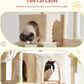 Hey-brother Cat Tree Tower, Scratching Posts with a Extended Part, Wide Platforms, Cozy Condos, Hammocks, Sisal Columns and Ball for Indoor Cats, 70.1 Inches, Beige MPJ038M