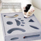 PETKARAY Felt Cat Puzzle Toy, Interactive Cat Toys for Indoor Cats, Interactive Maze for Kitten Felt Puzzle Box with Ball, Grey