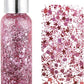 MEICOLY Pink Face Glitter,Pink Body Glitter,Sparkly Hair Glitter,Singer Concerts Lover Heart Chunky Glitter,Glitter Makeup,Mermaid Glitter Face Paint