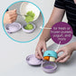 b.box Fill + Feed (Blush) | Reusable Baby Food Pouch | For Babies & Toddlers 4m+ | Silicone/Nylon Pouch, BPA-Free Lid | Dishwasher & Microwave Safe | 110mL (3.7oz, ½ Cup) Capacity